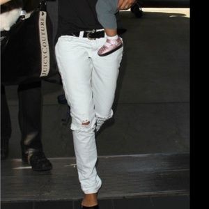 J Brand White Ginza Slouchy Cigarette Jeans size 29